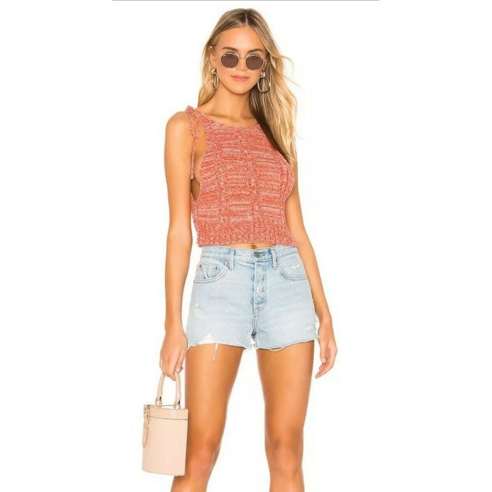 🌸Free People Bombshell Open Knit Tank Top